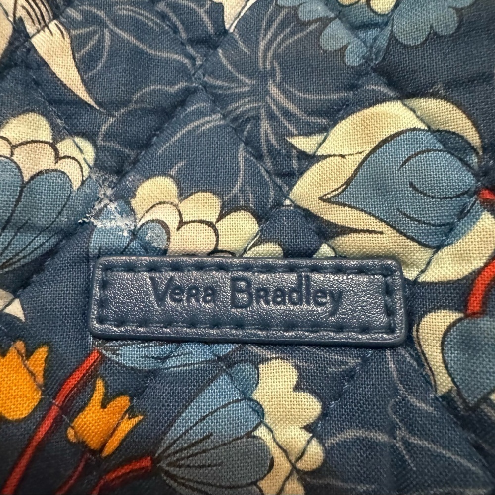 Vera Bradley Lunch Bunch Bag In Floral Bursts Blue Zippered - Picture 2 of 10